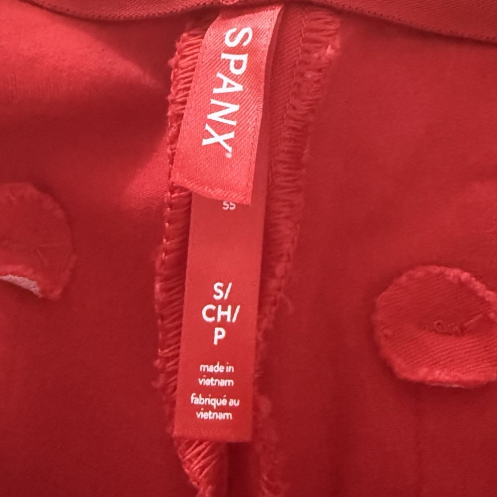 Spanx Women True Red High Waisted On the Go Polished Kick Flared Pull On Pants S - Picture 3 of 9